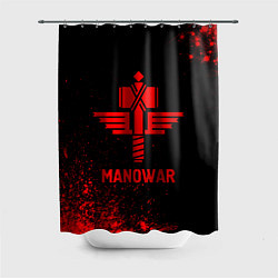 Шторка для душа Manowar - red gradient, цвет: 3D-принт