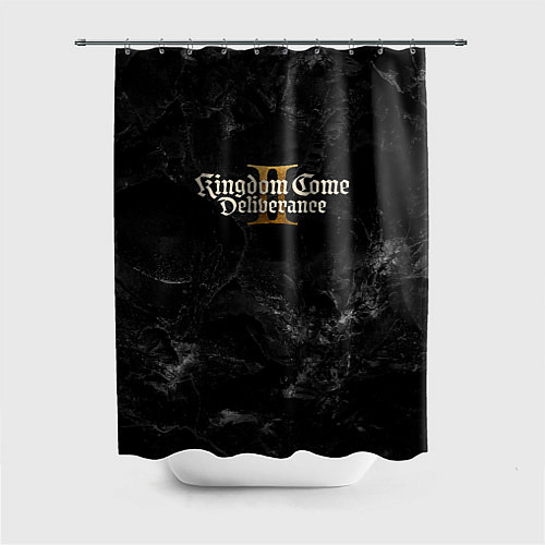 Шторка для ванной Kingdom Come Deliverance 2 dark logo / 3D-принт – фото 1