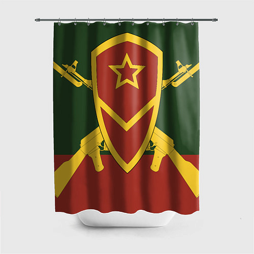 Шторка для ванной Мотострелковые войска: герб со щитом / 3D-принт – фото 1