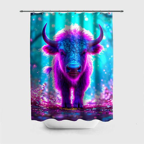 Шторка для ванной Белый буйвол / 3D-принт – фото 1