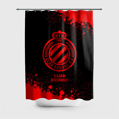 Шторка для ванной Club Brugge - red gradient / 3D-принт – фото 1