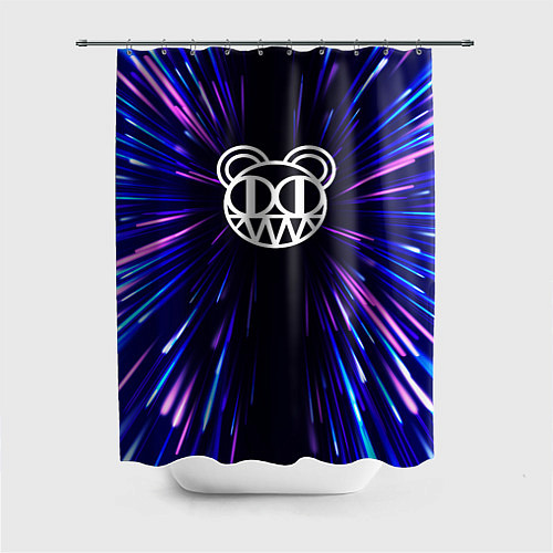 Шторка для ванной Radiohead neon energy / 3D-принт – фото 1