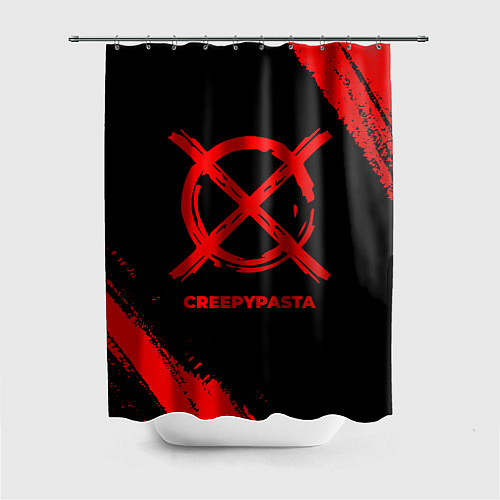 Шторка для ванной CreepyPasta - red gradient / 3D-принт – фото 1