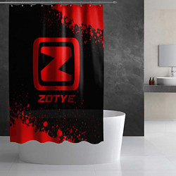 Шторка для душа Zotye - red gradient, цвет: 3D-принт — фото 2