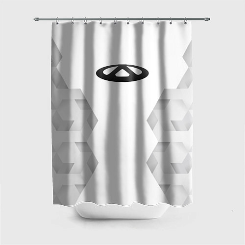 Шторка для ванной Chery white poly / 3D-принт – фото 1