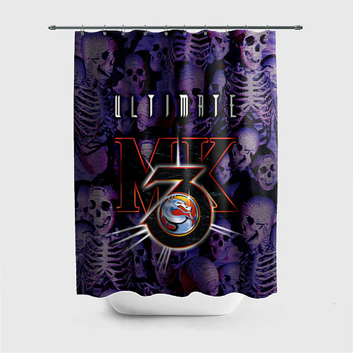 Шторка для ванной Ultimate mortal kombat logo / 3D-принт – фото 1