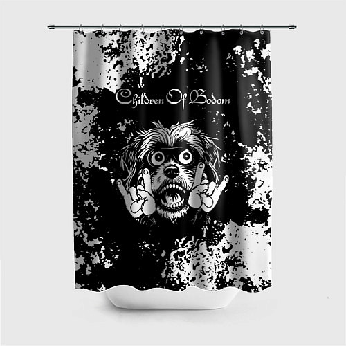 Шторка для ванной Children of Bodom рок пес / 3D-принт – фото 1