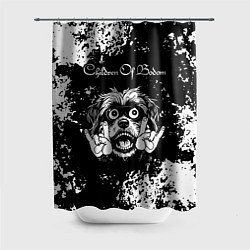 Шторка для душа Children of Bodom рок пес, цвет: 3D-принт