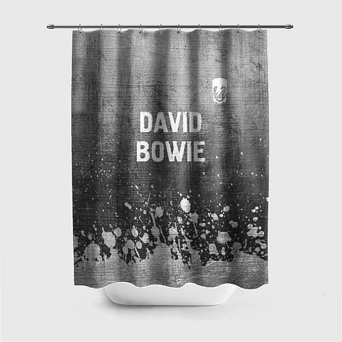 Шторка для ванной David Bowie - grey gradient посередине / 3D-принт – фото 1