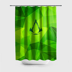 Шторка для ванной Assassins Creed green poly