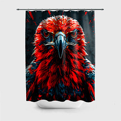 Шторка для ванной Атланта Хокс красный орел