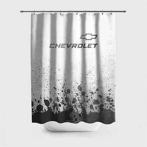 Шторка для ванной Chevrolet - white gradient посередине / 3D-принт – фото 1