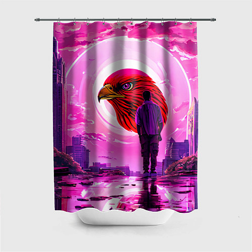 Шторка для ванной Город Атланта Хокс / 3D-принт – фото 1