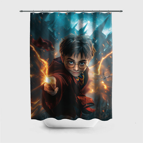 Шторка для ванной Гарри Поттер - магия / 3D-принт – фото 1