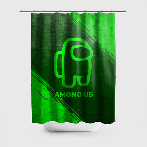 Шторка для ванной Among Us - green gradient / 3D-принт – фото 1