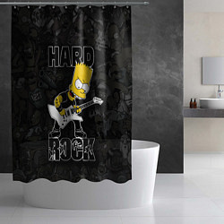 Шторка для душа Hard Rock барт симпсон, цвет: 3D-принт — фото 2