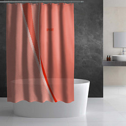 Шторка для душа Sport персиковый с полосой, цвет: 3D-принт — фото 2
