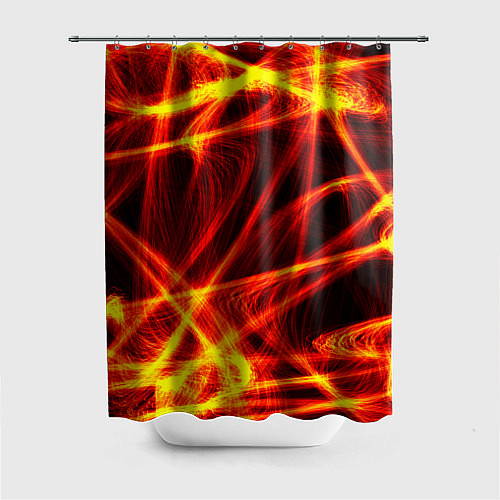 Шторка для ванной Огненный трек / 3D-принт – фото 1