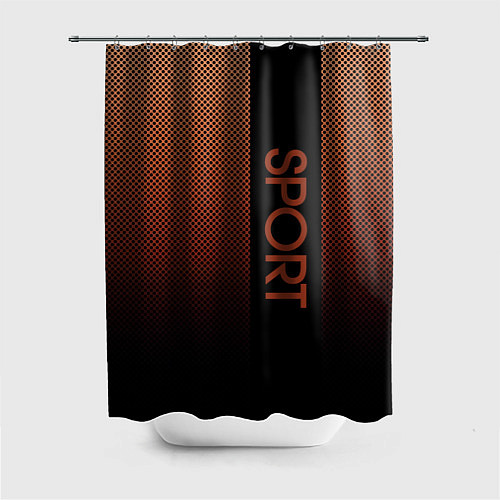 Шторка для ванной Sport коричневый вертикальная полоса / 3D-принт – фото 1