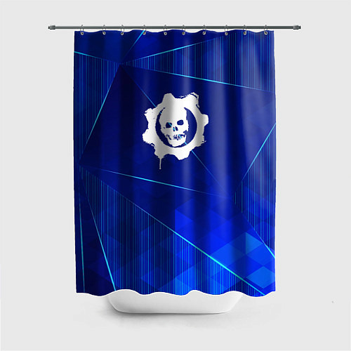 Шторка для ванной Gears of War blue poly / 3D-принт – фото 1