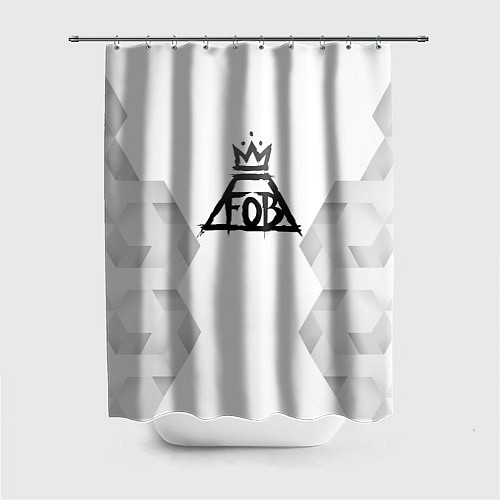 Шторка для ванной Fall Out Boy white poly / 3D-принт – фото 1