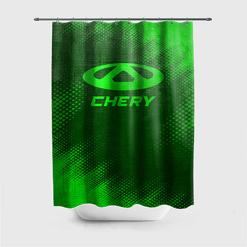 Шторка для ванной Chery - green gradient / 3D-принт – фото 1