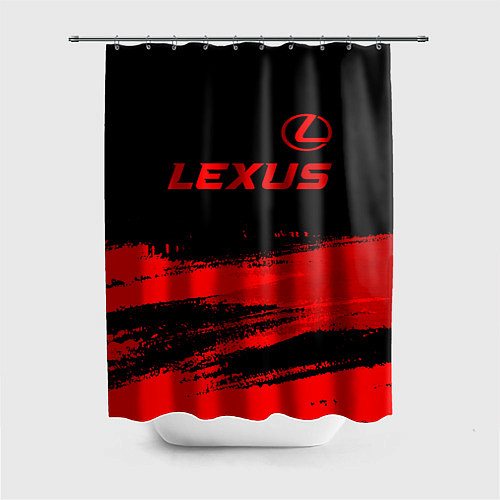 Шторка для ванной Lexus - red gradient посередине / 3D-принт – фото 1