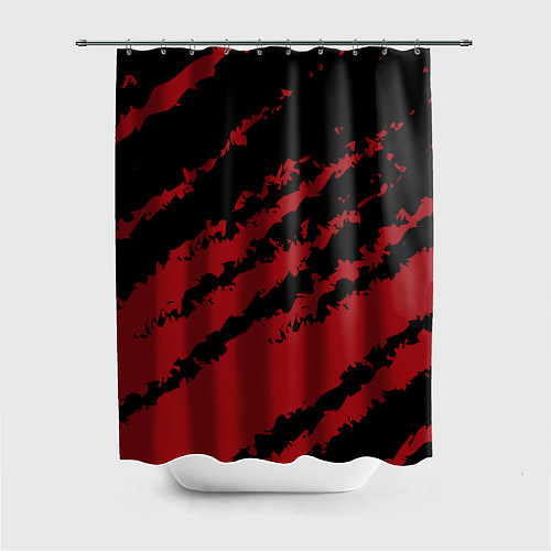 Шторка для ванной The color is red and black / 3D-принт – фото 1