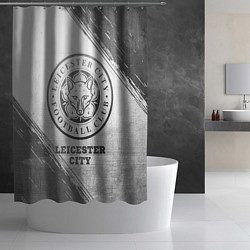 Шторка для душа Leicester City - white gradient, цвет: 3D-принт — фото 2