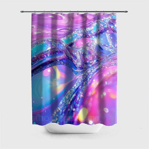 Шторка для ванной Розовые блестки / 3D-принт – фото 1