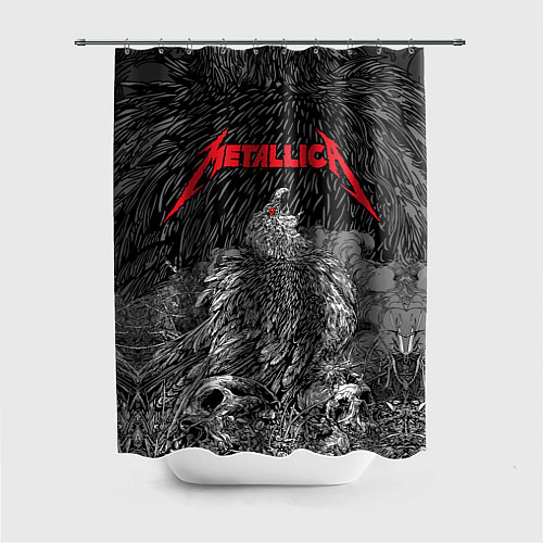 Шторка для ванной Metallica - scavenger on the skull / 3D-принт – фото 1