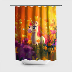 Шторка для ванной Милая енинорожка