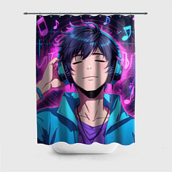 Шторка для ванной Любитель музыки