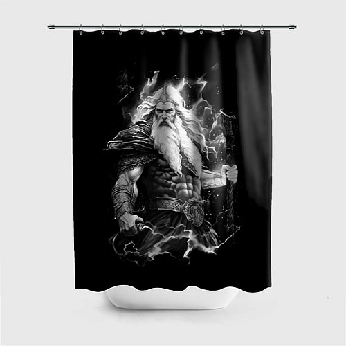 Шторка для ванной Перун бог громовержец / 3D-принт – фото 1