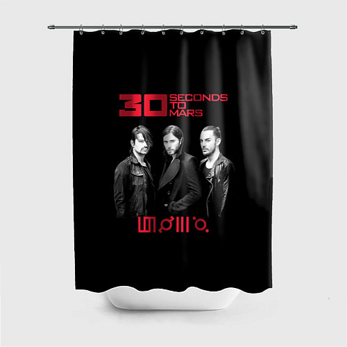 Шторка для ванной 30 Seconds to Mars poster / 3D-принт – фото 1
