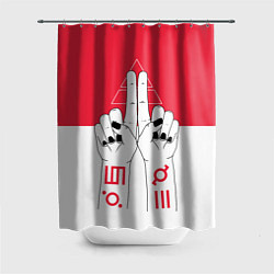 Шторка для душа 30 Seconds to Mars poster, цвет: 3D-принт