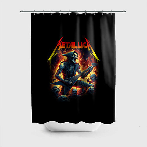 Шторка для ванной Metallica - James Alan Hatfield / 3D-принт – фото 1