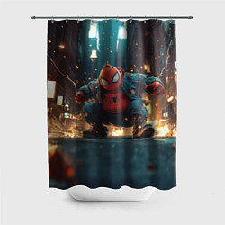 Шторка для ванной Толстый человек-паук