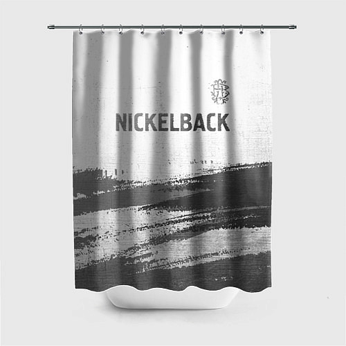 Шторка для ванной Nickelback - white gradient посередине / 3D-принт – фото 1