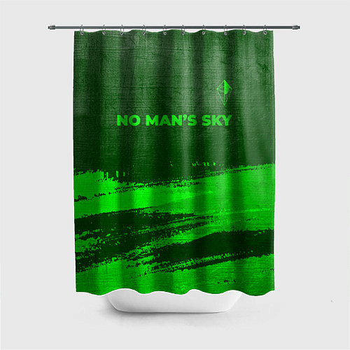 Шторка для ванной No Mans Sky - green gradient посередине / 3D-принт – фото 1