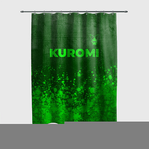 Шторка для ванной Kuromi - green gradient посередине / 3D-принт – фото 1