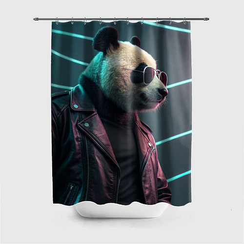 Шторка для ванной Cyberpunk panda / 3D-принт – фото 1
