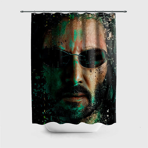 Шторка для ванной Matrix - Keanu Reeves / 3D-принт – фото 1