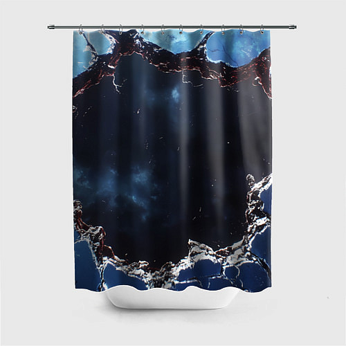 Шторка для ванной Объемная дыра в стене текстура / 3D-принт – фото 1