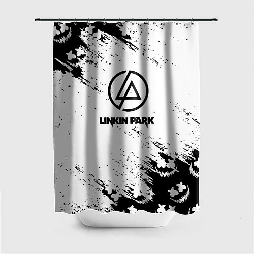 Шторка для ванной Marshmello x Linkin park / 3D-принт – фото 1