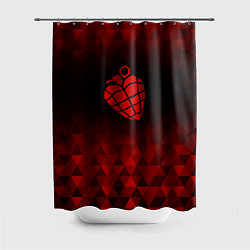 Шторка для ванной Green Day red poly