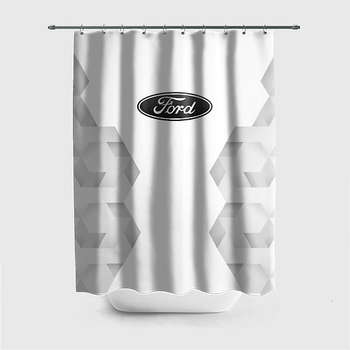 Шторка для ванной Ford white poly / 3D-принт – фото 1