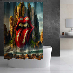 Шторка для душа Rolling Stones - sea rocks, цвет: 3D-принт — фото 2