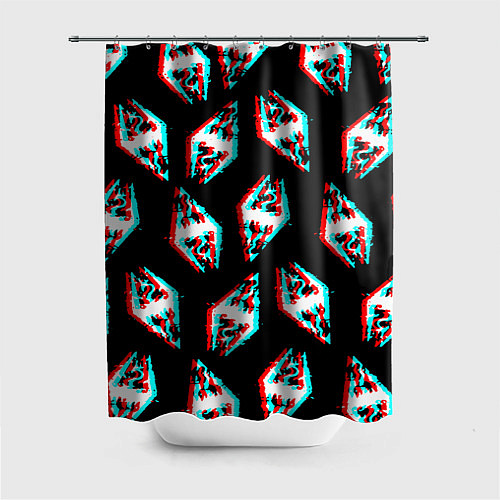 Шторка для ванной Skyrim glitch logo patten / 3D-принт – фото 1