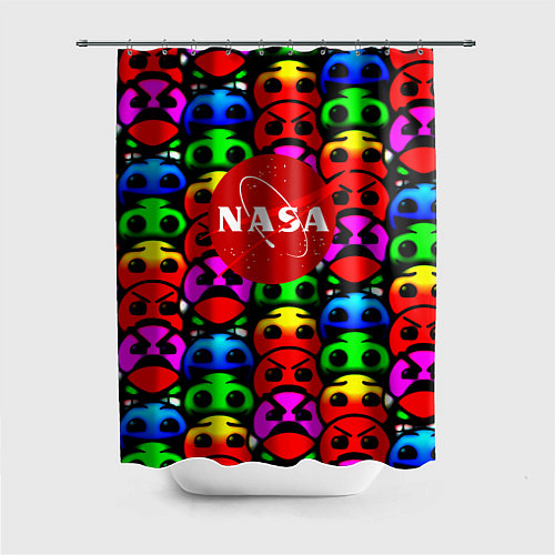 Шторка для ванной NASA smile / 3D-принт – фото 1